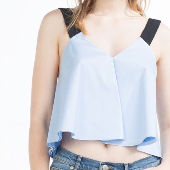 Zara Tops - Zara Flare Crop Top with Contrasting Straps
